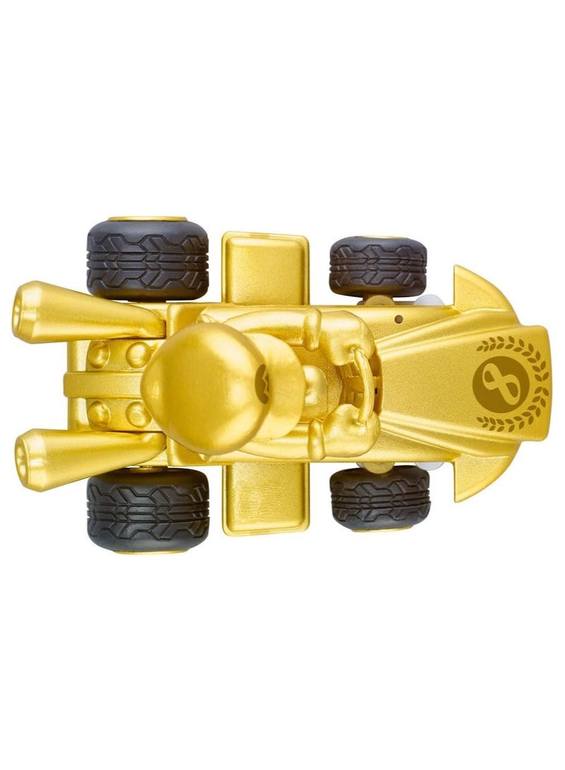 Carrera 2.4 GHz Mario Kart Mini RC - Mario Gold Edition | Remote Control Toy for Kids | Turbo Speed, Precise Steering | Eco-Friendly Paperbox Packaging | Fun Racing Toy - Image 4