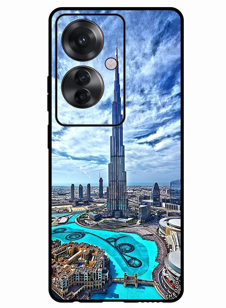 Theodor Protective Case Anti Scratch Shock Proof Bumper Cover For Oppo Reno 11F Burj Khalifa in Day - Image 1
