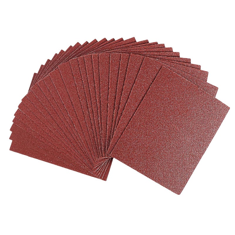 BAOSTC 1/4 Sandpaper Sheet,4-1/2"*5-1/2" Assorted120-180-240,50PACK - Image 1