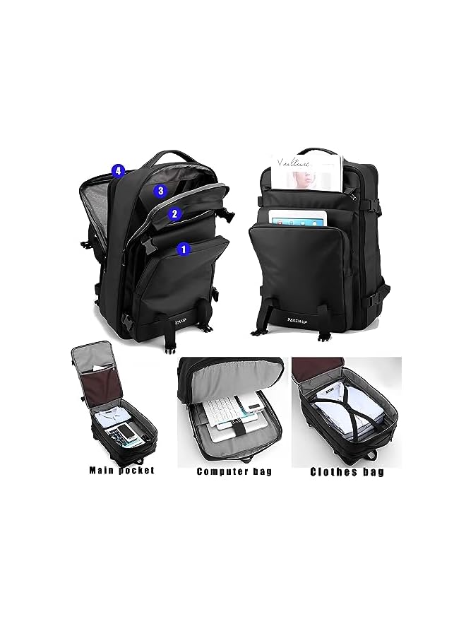 Raxoom حقيبة ظهر للسفر حقيبة ظهر للأعمال حقيبة خارجية للتنزه رياضية متينة مقاومة للماء للرجال والنساء - Image 2