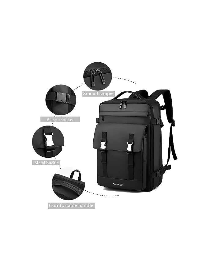 Raxoom حقيبة ظهر للسفر حقيبة ظهر للأعمال حقيبة خارجية للتنزه رياضية متينة مقاومة للماء للرجال والنساء - Image 3