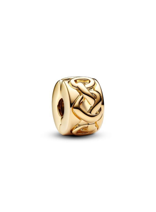 PANDORA Knotted Hearts Clip Charm - Image 1