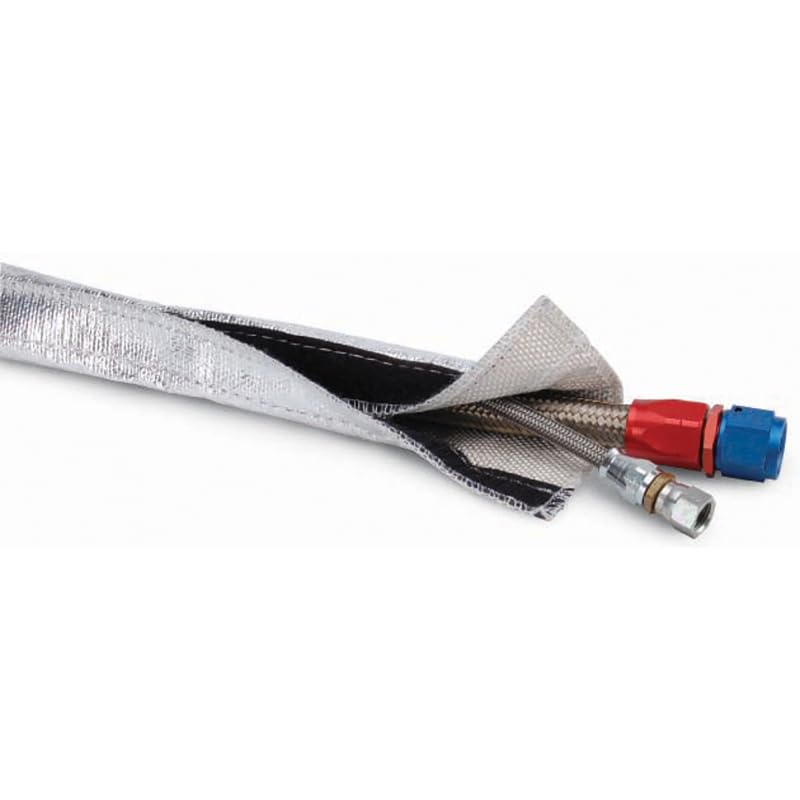 Design Engineering Heat Shroud 1/2" - 1-1/4" I.D. x 3ft Aluminized Sleeving for Ultimate Heat Protection (with Hook and Loop Closure) - Image 2