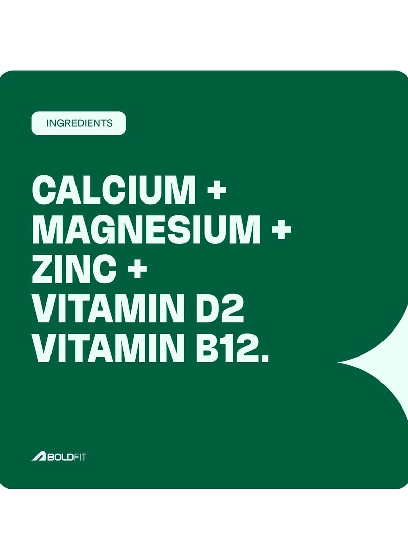 BOLDFIT Boldfit Calcium Tablets for Women & Men 1000mg Vitamin B12 & D2 Calcium Magnesium & Zinc Tablets Supports Bone Strength, Muscle Health Calcium Supplement for Men & Women for Joint Support -120 Tablets  - Image 5