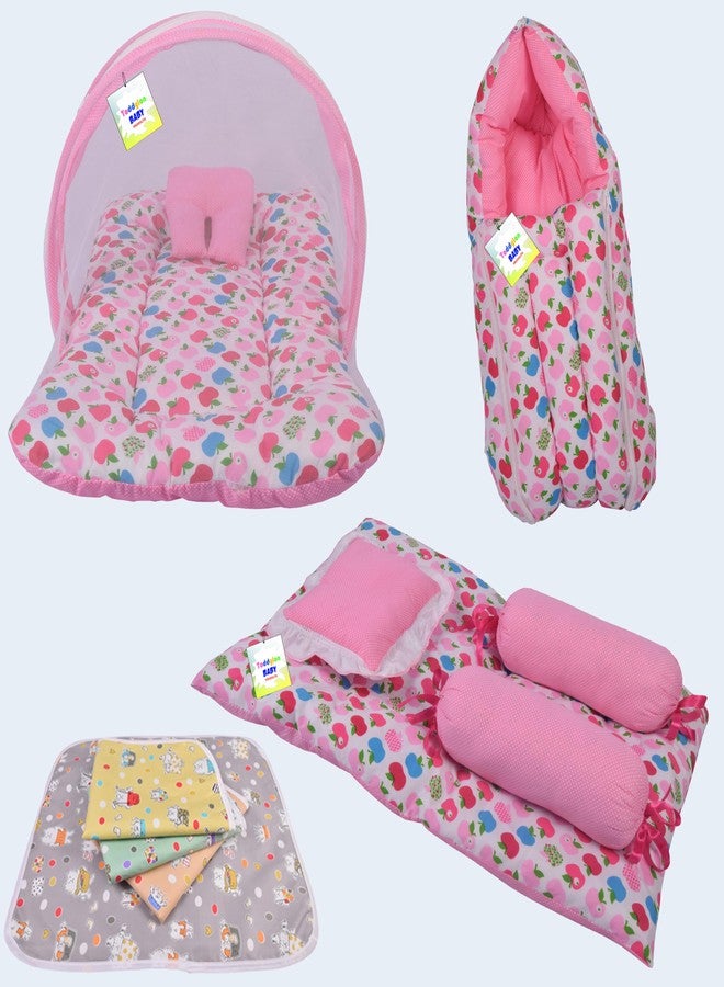 Toddylon طقم مفروشات توديلون للأطفال حديثي الولادة، يشمل ناموسية وحقيبة حمل وملاءات، مجموعة أساسية (من 0 إلى 6 أشهر) (4 قطع) - Image 1