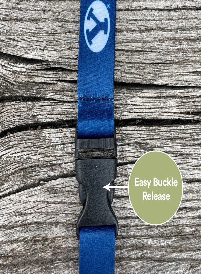 Desert Cactus BYU Brigham Young University Lanyard with Snap Buckle (Blue) - Image 2