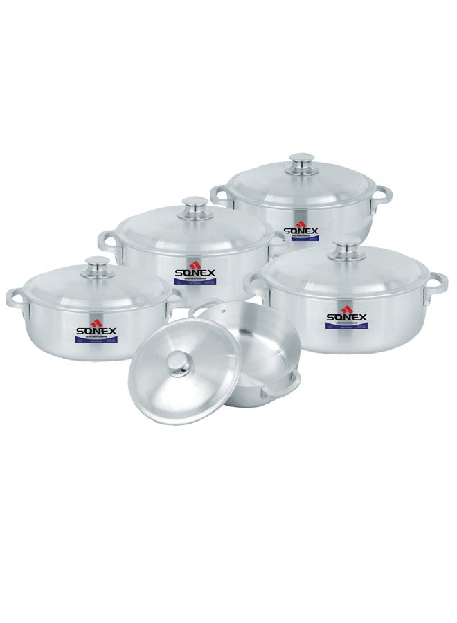 SONEX Sonex Imperial Set 2x6 Premium Cookware Bundle, Even Heating Distribution, Heavy Weight, High Quality Metal Finish, Durable Long Lasting Construction, Set of 5 (4,5.5,8.5,12.5,15.5) Ltr  - Image 1