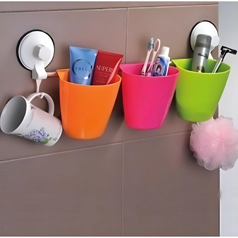 STORIA Thoothbrush, Toothpaste Holder Stand, Bathroom Storage Organizer Stand Rack - Multi-Functional 3 Slots for Large Powered Toothbrush, Toothpaste, Cleanser, Comb, Razor Wall Mounted - Image 1
