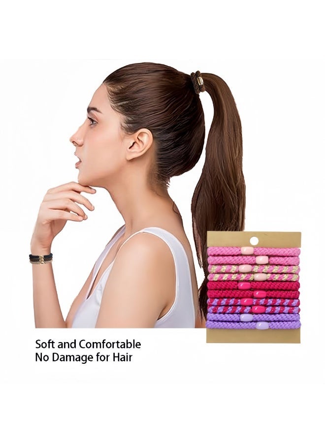 Pink collection Super Stretch Hair Ties 10 Pcs Set - Image 2