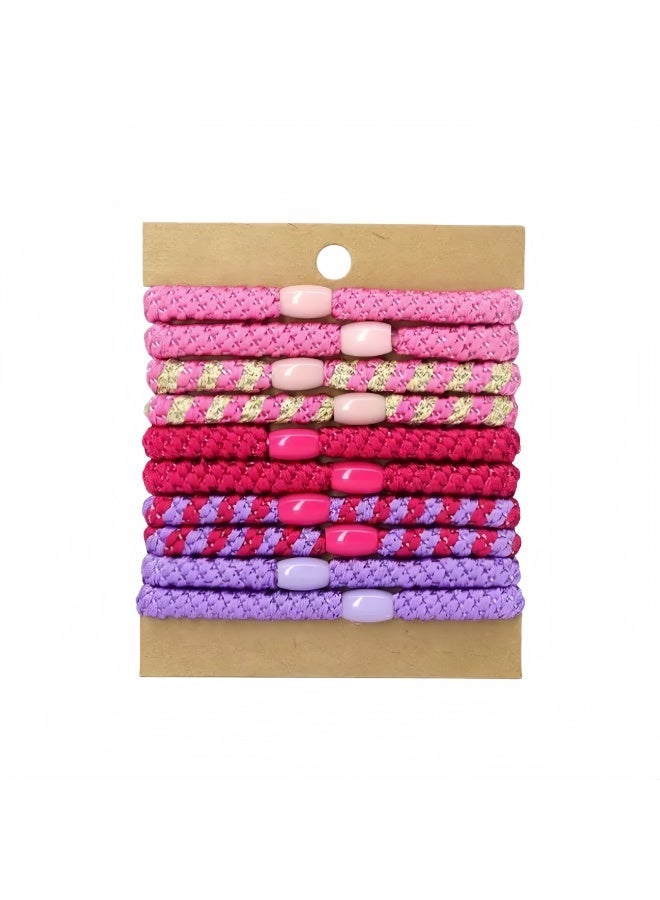 Pink collection Super Stretch Hair Ties 10 Pcs Set - Image 1