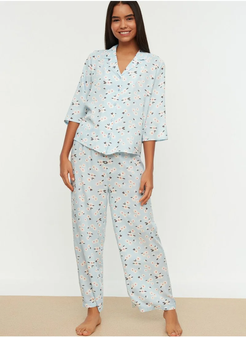 trendyol Floral Print Pyjama Set