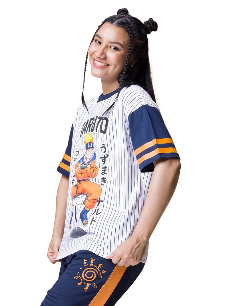 Bewakoof Official Naruto Merchandise Women's Graphic Printed Oversized T-Shirt_603172_Blue_2XL - Image 1