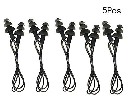 CTKcom 5 Pcs Silicone Gel Soft Earplug Corded String Ear Plugs for SwimmingPack of 5Black - Image 5