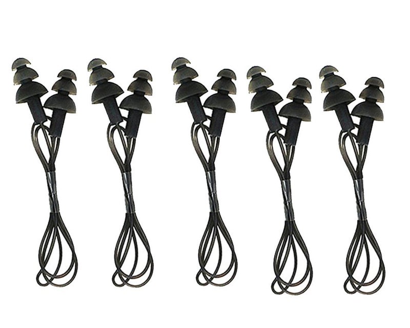 CTKcom 5 Pcs Silicone Gel Soft Earplug Corded String Ear Plugs for SwimmingPack of 5Black - Image 3