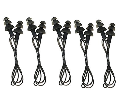 CTKcom 5 Pcs Silicone Gel Soft Earplug Corded String Ear Plugs for SwimmingPack of 5Black - Image 2