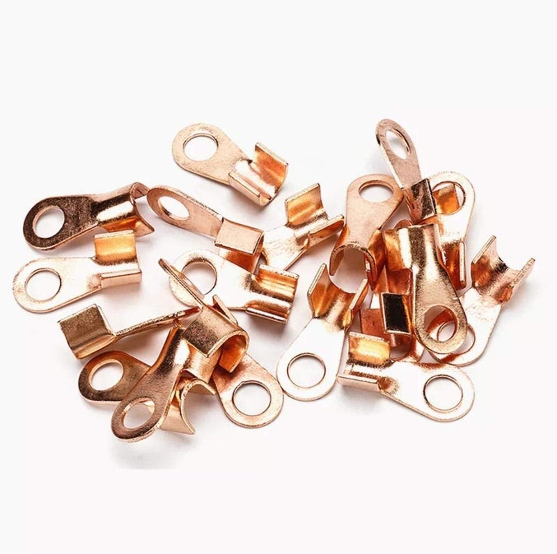 AUTO-EX 5Pcs 100A Open Barrel Copper Ring Lug Terminals Wire Crimp Connector Battery Wire Welding Cable Terminals Cable Connector - Image 4