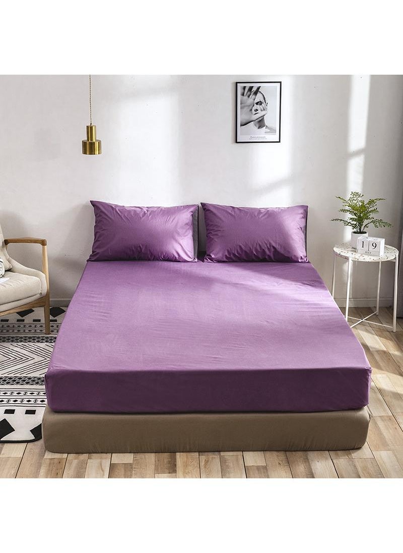 Y&D 3-Piece Solid Color Bed Sheets Set Waterproof Breathable Mattress Cover  - Image 1