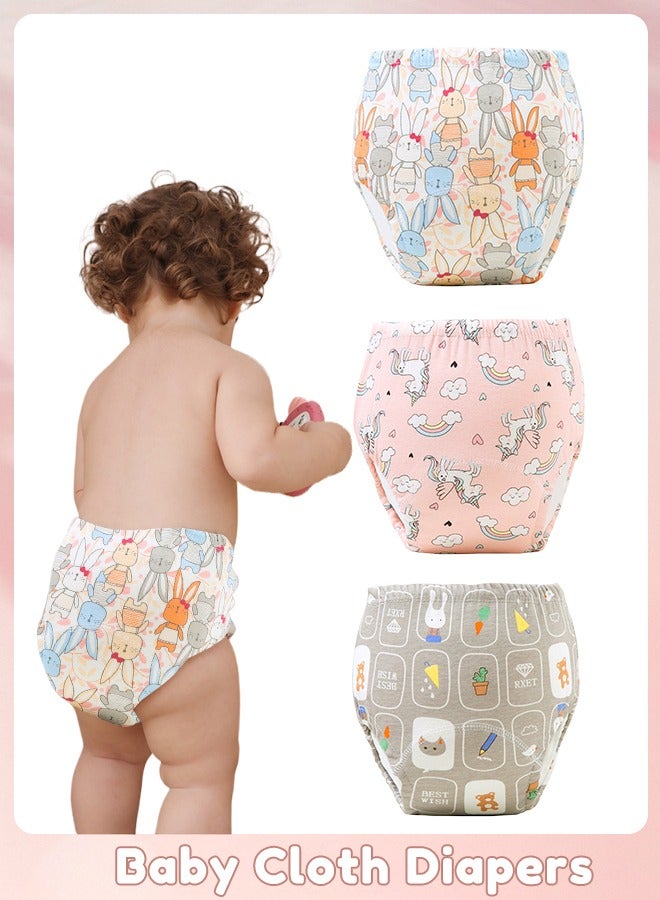 Sharpdo 3-Pieces Baby Potty Training Pants, Breathable Potty Training Underwear, Toddler Training Underwear for Boy and Girls, Size 100 / 110  - Image 1