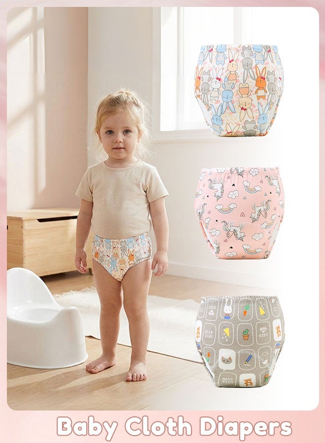 Sharpdo 3-Pieces Baby Potty Training Pants, Breathable Potty Training Underwear, Toddler Training Underwear for Boy and Girls, Size 100 / 110 - Image 1