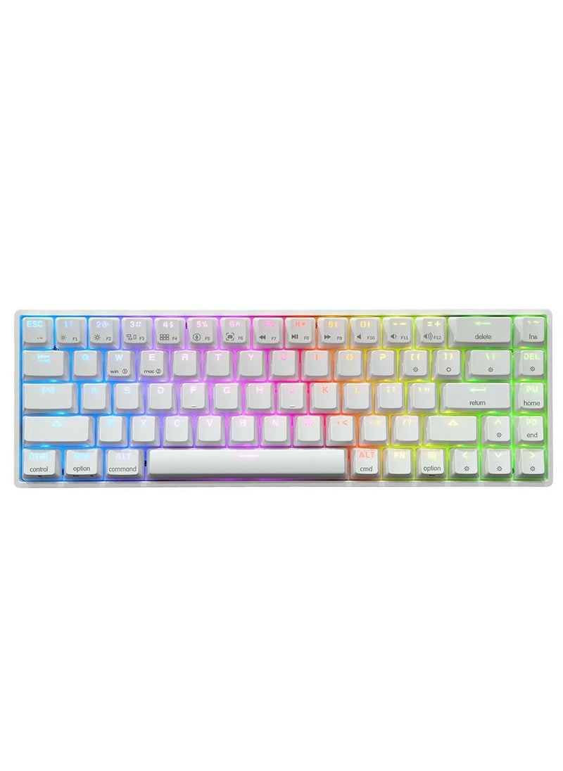 EPOMAKER - SKYLOONG SK68 Mechanical Gaming Keyboard – Gateron Optical Yellow Switch (White) - Image 1