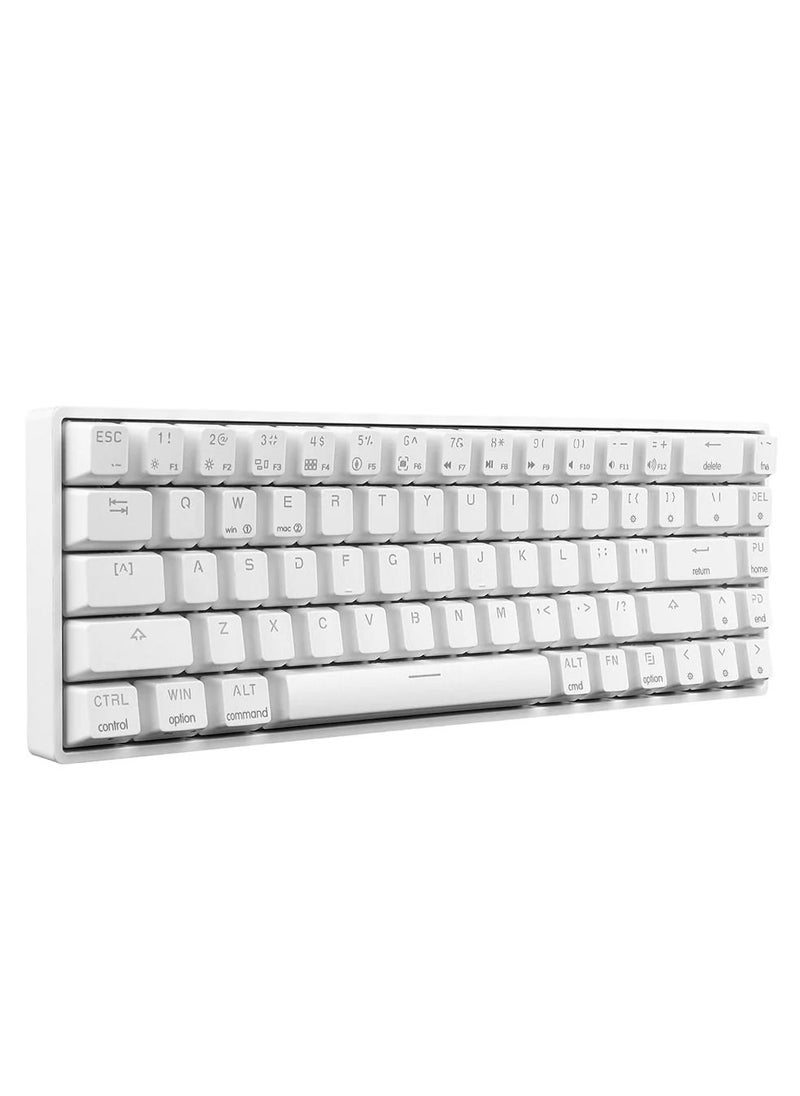 EPOMAKER - SKYLOONG SK68 Mechanical Gaming Keyboard – Gateron Optical Yellow Switch (White) - Image 1
