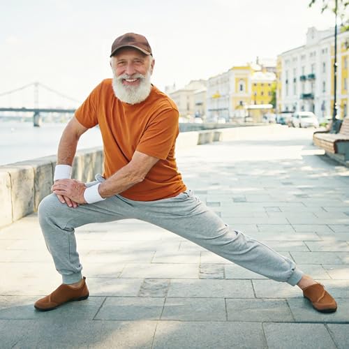 LeIsfIt Mens Wide Diabetic Shoes Adjustable Barefoot Walking Shoes Breathable Zero Drop Sneakers for Wide Width Arthritis Edema Feet Brown Size 11 - Image 2