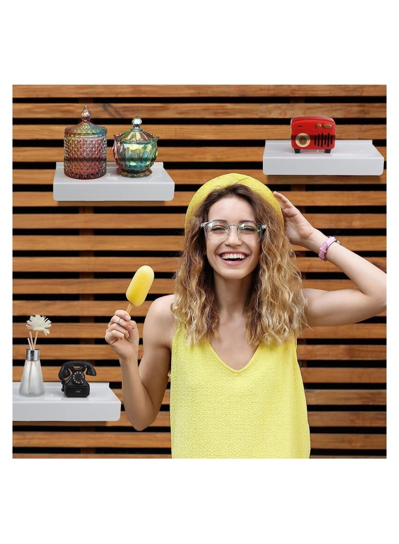 Captaintech Metal Slatwall Shelves, Slatwall Accessories and Fixtures, Floating Slat Wall Shelf Shelves for Shoes, Flat Display Shelves for Wall, Shoe Stores, Boutiques Supplies, 4Pcs (Black) - Image 3