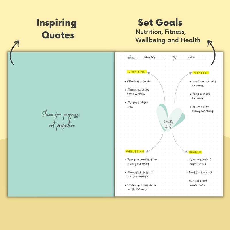 Lamare Food Journal for Women Weight Loss â€“ Food Diary, Meal Planner and Grocery List Notebook - Image 5