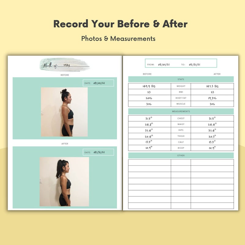 Lamare Food Journal for Women Weight Loss â€“ Food Diary, Meal Planner and Grocery List Notebook - Image 4