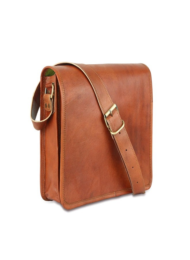 RSN Stylish Genuine Leather 3 Compartment Travel Office Business Messenger Bag For Men Women (10x13 Inch) - Image 2