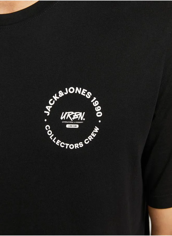 JACK & JONES Slogan Print Crew Neck T-Shirt