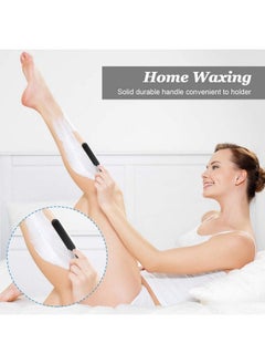 Patelai Nonstick Wax Spatulas Large Wax Sticks Silicone Waxing Craft Sticks Reusable Scraper Hair Removal Waxing Applicator Large Area Hard Wax Sticks For Body Use On Salon And Home (Black)  - Image 5