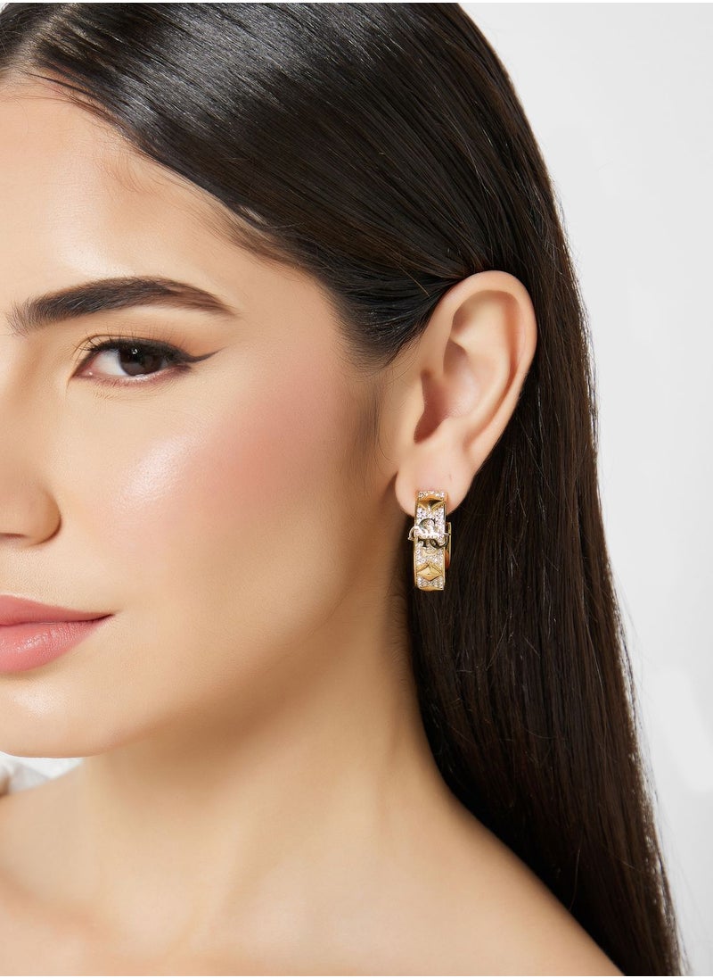 GUESS - Pave Hoop Earrings - Image 1