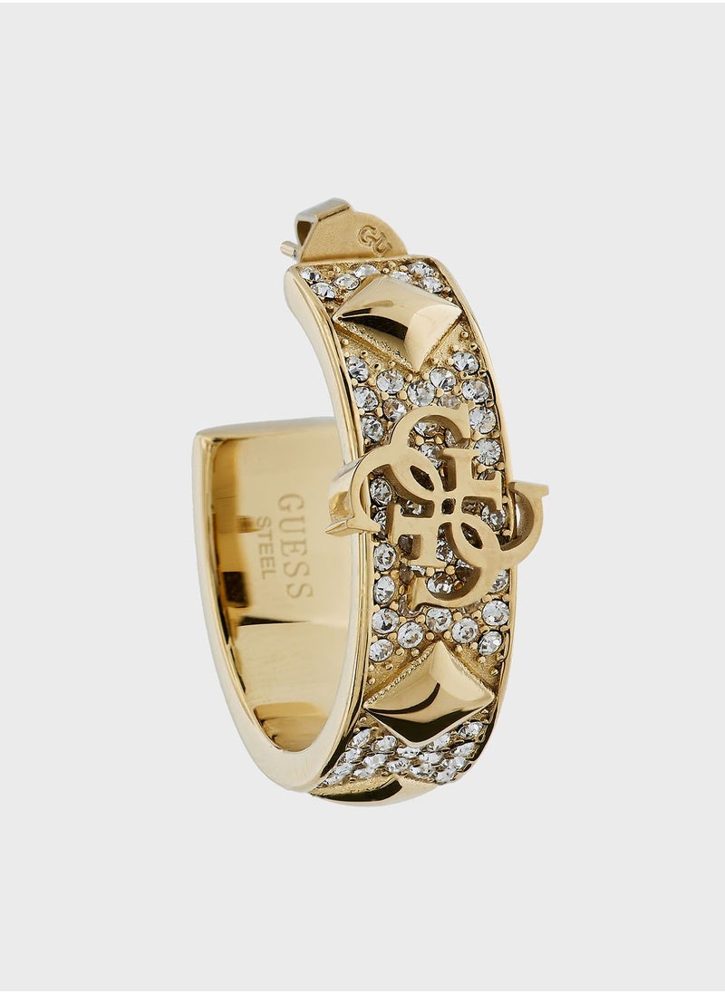 GUESS - Pave Hoop Earrings - Image 1