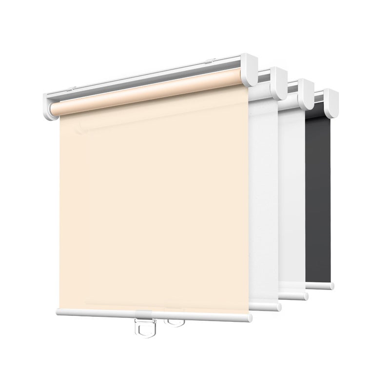 LazBlinds No Tools No Drill Cordless Roller Shades Light Filtering Roller Blinds for Windows Thermal Insulated UV Protection Roll Up Window Blinds and Shases 21 W x 72 H Beige - Image 2
