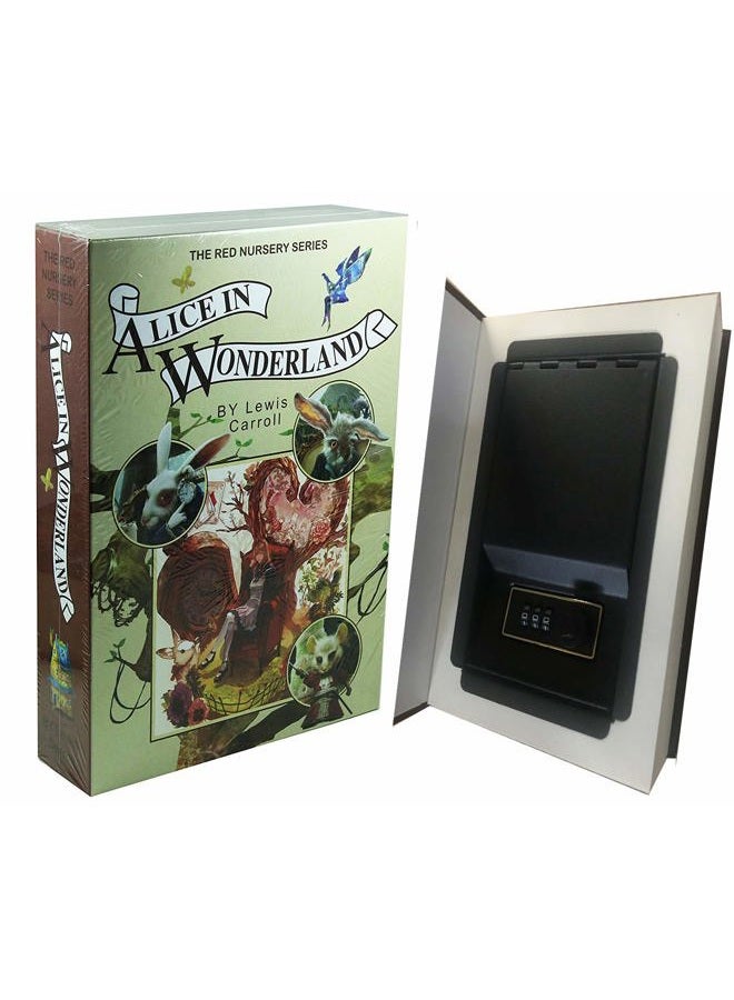 E-ONSALE Real Paper Book Locking Booksafe with Combination Combo Dictionary Secret Hidden Safe (Combo/Alice in Wonderland) - Image 1