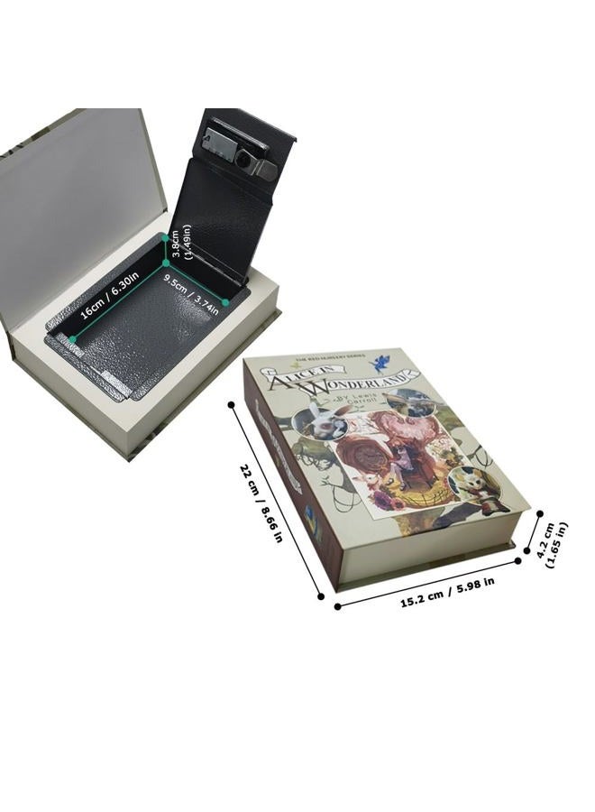 E-ONSALE Real Paper Book Locking Booksafe with Combination Combo Dictionary Secret Hidden Safe (Combo/Alice in Wonderland) - Image 3