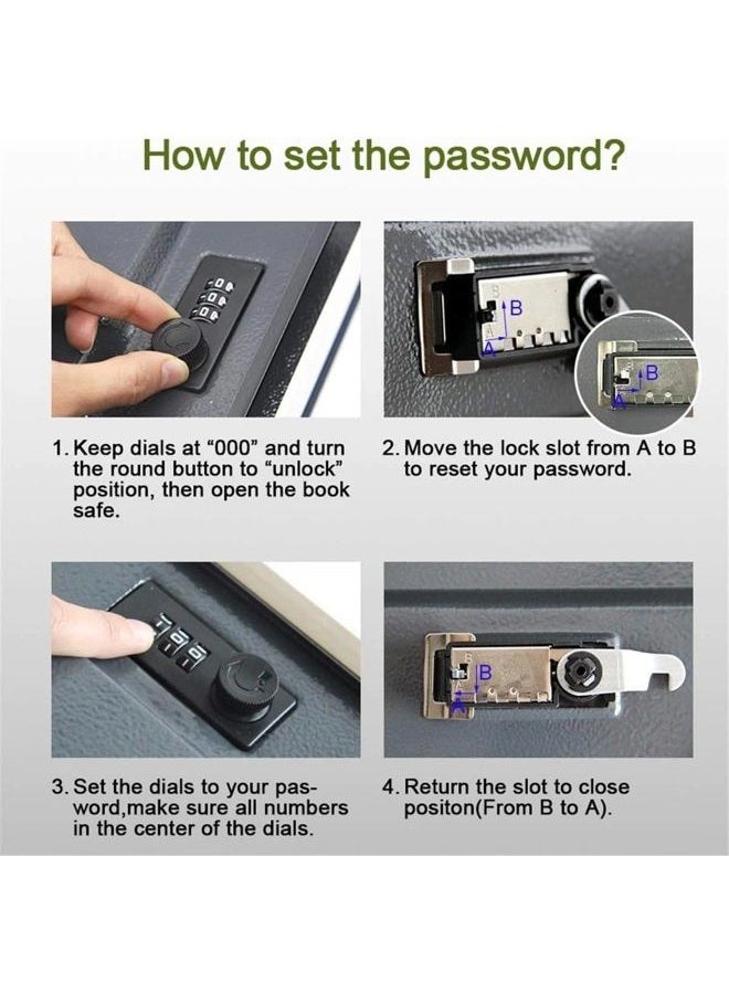 E-ONSALE Real Paper Book Locking Booksafe with Combination Combo Dictionary Secret Hidden Safe (Combo/Alice in Wonderland) - Image 5