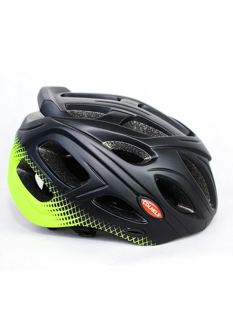 COLNELS Colnels Bicycle Helmet, Lightweight, Breathable, Strong & Adjustable -  Black and green neon  - Image 1