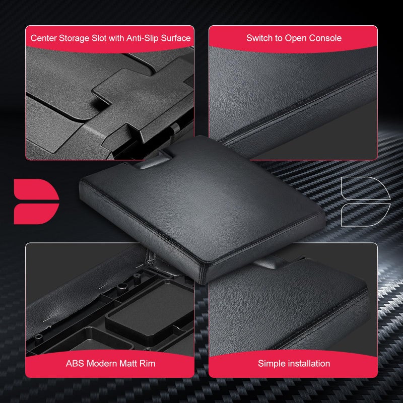 BDFHYK Center Console Lid Replacement Kit Compatible with Chevy Avalanche Silverado Suburban, Compatible with GMC Tahoe Sierra Yukon for 924835, 20864151, 20864153, 20864154, 924-835 - Image 3