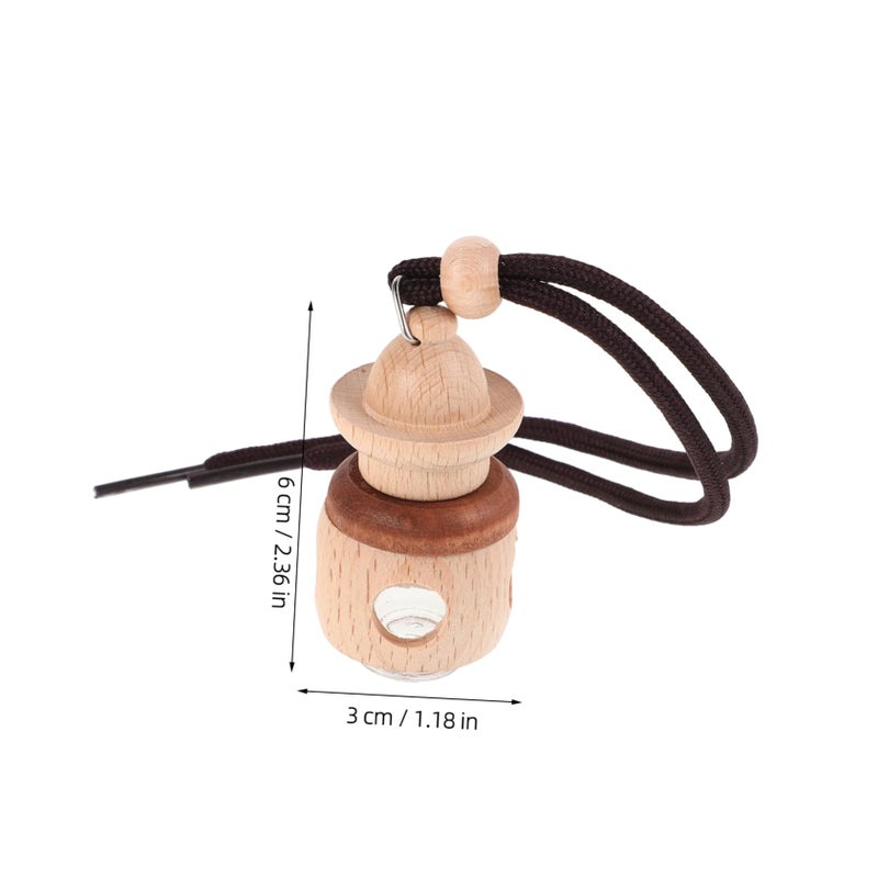 Wooden Car Air Freshener Essential Oil Diffuser Hanging Decor Aromatherapy Accessory - Image 3