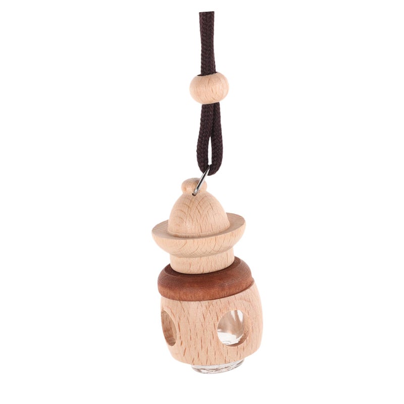 Wooden Car Air Freshener Essential Oil Diffuser Hanging Decor Aromatherapy Accessory - Image 4