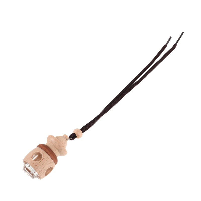 Wooden Car Air Freshener Essential Oil Diffuser Hanging Decor Aromatherapy Accessory - Image 2