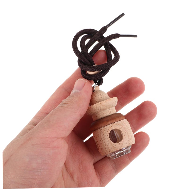 Wooden Car Air Freshener Essential Oil Diffuser Hanging Decor Aromatherapy Accessory - Image 5