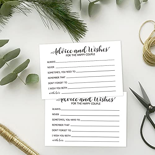 TENTADO Advice and Wishes Cards for The Happy Couple, Mr and Mrs, Bride & Groom, Newlyweds, Wedding Advice Cards Perfect for Bridal Shower, Wedding, Wedding Guest Book Alternative, Pack of 50 4x6 Inch - Image 2