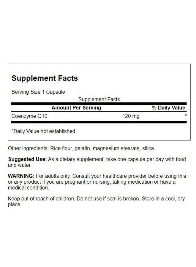 SWANSON CoQ10 - Helps Promote Heart Health, Energy Support, & Aids Overall Cardiovascular System Health - Helps Maintain Coenzyme Q10 Supplement - (100 Capsules, 120mg Each) - Image 2