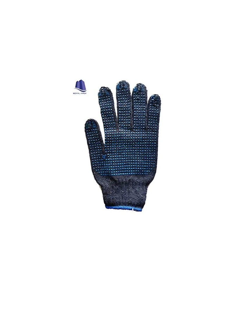 Blue dotted double sided Cotton Hand Gloves for Industrial and Indore - Image 2