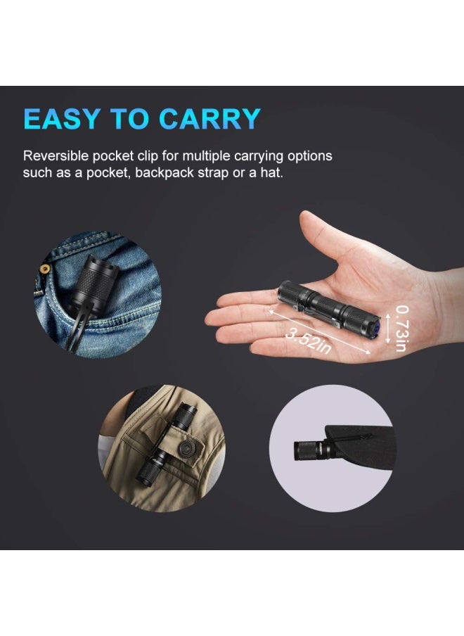 Generic - Lumintop Torch Flashlight  Tool Aa2.0 Mini Torch 650 Lumens Cree Led Pocket-Sized 5 Modes Powerful Small Flashlight Compatible With Aa And 14500 Li-Ion Battery Ipx-8 Waterproof For Camping Emergency - Image 1