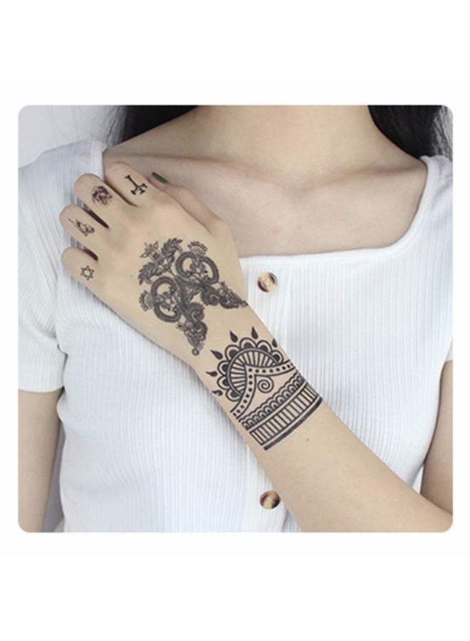 Ooopsi 40 Pieces Black Henna Temporary Tattoo Stickers for Women Girls - Lace Indian Mehndi Body Tattoo Sticker for Adults for Arm Leg Hand - Image 3