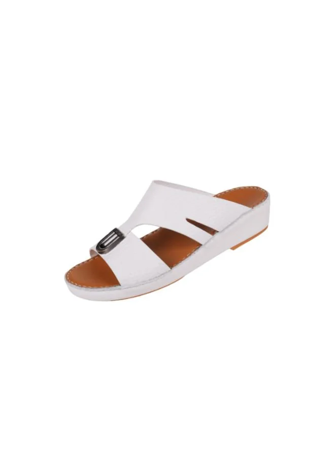 بارجيل أونو 008-3727 Barjeel Uno Mens Arabic Sandals BS 39 White